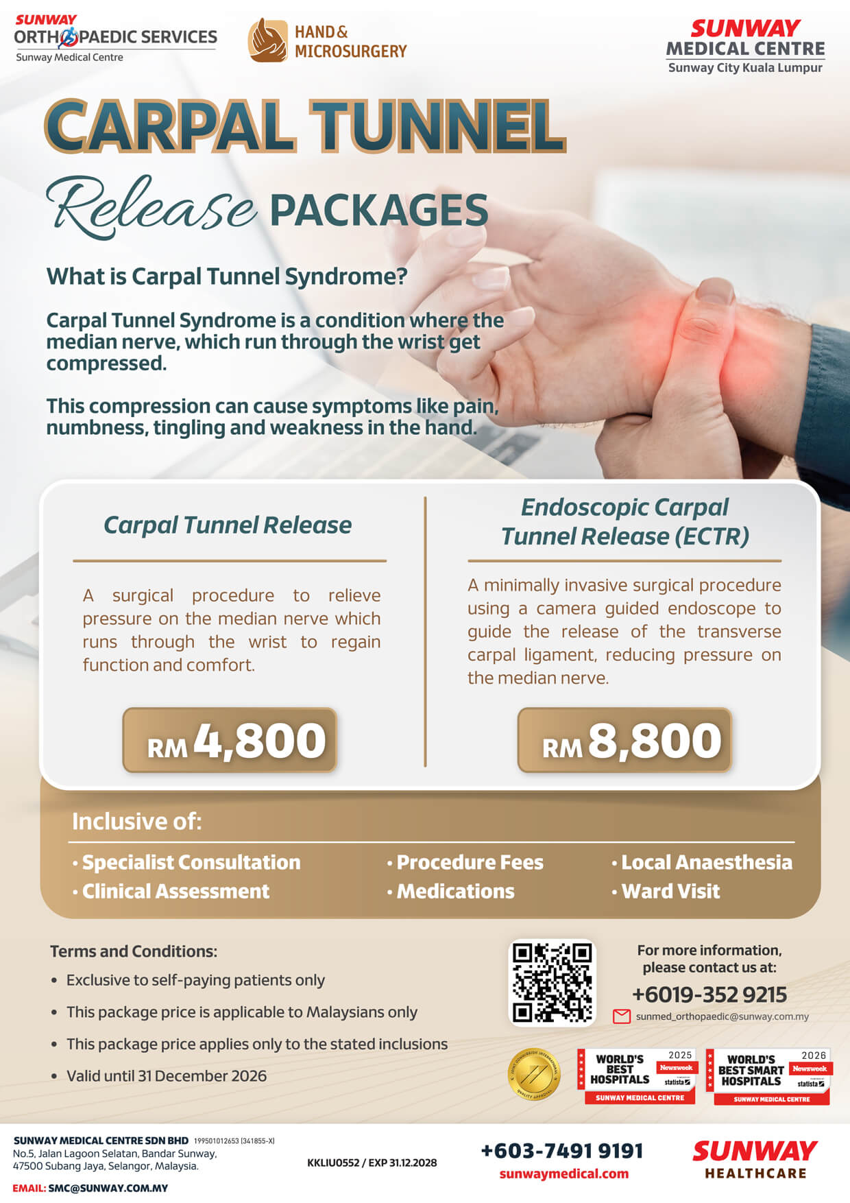 Carpal Tunnel Release Packages